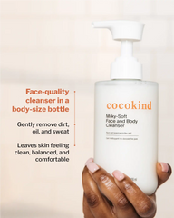 milky-soft face and body cleanser